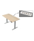 Schreibtisch Move 1 plus, elektrisch höhenverstellbar, 74-123cm (H), 160x80cm (BxT), rechteckig, weiß / grau