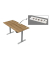 Schreibtisch Move 1 plus, elektrisch höhenverstellbar, 74-123cm (H), 160x80cm (BxT), rechteckig, weiß / grau