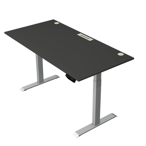 4044917451278 - Move 1 plus elektrisch höhenverstellbarer Schreibtisch anthrazit rechteckig T-Fuß-Gestell grau 1600 x 800 cm 4044917451278 Ke
