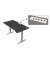 Schreibtisch Move 1 plus, elektrisch höhenverstellbar, 74-123cm (H), 160x80cm (BxT), rechteckig, weiß / grau