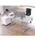 Schreibtisch Move 1 plus, elektrisch höhenverstellbar, 74-123cm (H), 180x80cm (BxT), rechteckig, weiß / grau