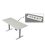 Schreibtisch Move 1 plus, elektrisch höhenverstellbar, 74-123cm (H), 180x80cm (BxT), rechteckig, weiß / grau