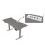 Schreibtisch Move 1 plus, elektrisch höhenverstellbar, 74-123cm (H), 180x80cm (BxT), rechteckig, weiß / grau