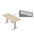 Schreibtisch Move 1 plus, elektrisch höhenverstellbar, 74-123cm (H), 180x80cm (BxT), rechteckig, weiß / grau
