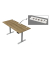 Schreibtisch Move 1 plus, elektrisch höhenverstellbar, 74-123cm (H), 180x80cm (BxT), rechteckig, weiß / grau