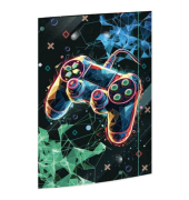 Gummizugmappe 46338, A4 Motiv "Gaming" Karton 350g, mit 3 Einschlagklappen