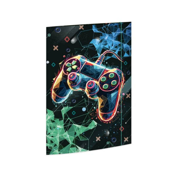 4002871463386 - Gummizugmappe 46338 A4 Motiv Gaming Karton 350g mit 3 Einschlagklappen 4002871463386 RNK