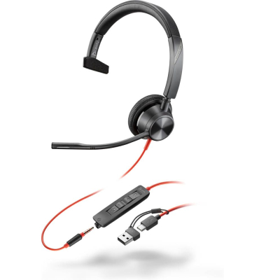On-Ear Headset Blackwire 3315 8X217AA, schwarz
