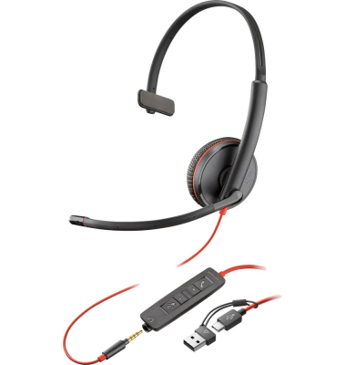 On-Ear Headset Blackwire 3215 8X227AA, schwarz