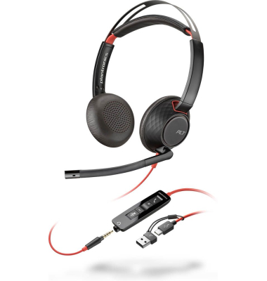 Over-Ear Headset Blackwire 5220 8X231AA, schwarz