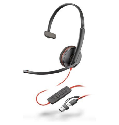 On-Ear Headset Blackwire 3210 8X214AA, schwarz