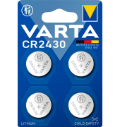 4 VARTA Knopfzellen CR2430 3,0 V
