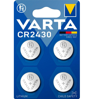 4 VARTA Knopfzellen CR2430 3,0 V