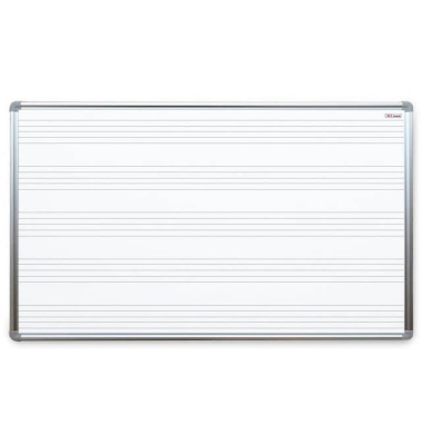 Notenlinien-Whiteboard PL1295L, 120x90cm, lackiert, Aluminiumrahmen