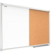 Kombitafeln CO96, Kork/Whiteboard, Aluminium