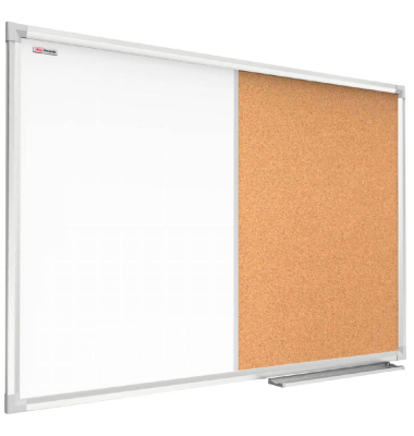 Kombitafeln CO96, Kork/Whiteboard, Aluminium