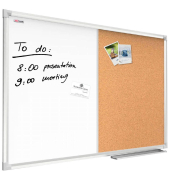 Kombitafeln CO64, Kork/Whiteboard, Aluminium