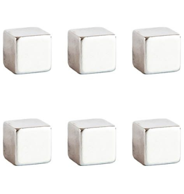 Magnet silber, Metall 1,0 x 1,0 x 1,0 cm