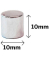 Magnet silber, Metall 1,0 x 1,0 cm