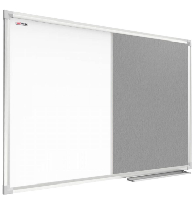 Kombitafeln CO64FS, Filz/Whiteboard, Aluminium
