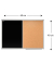 Kombitafeln und Kreidetafel, CO64BKB, Kork/Kreide, Aluminium