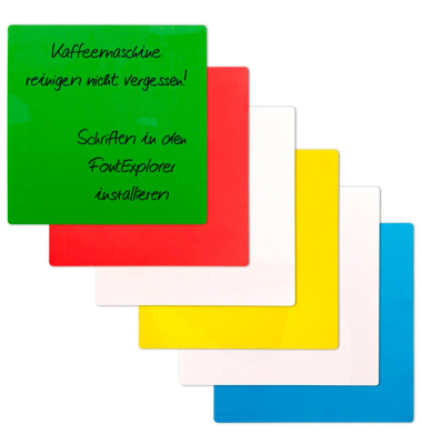 Haftnotizen SN-SET1, 100x100mm, grün/rot/gelb/blau/weiß, quadratisch