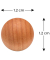 Kugel Magnet braun, Holz 2,0 x 2,0 cm