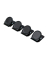 Magnet schwarz, Metall 3,5 x 3,0 cm
