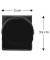 Magnet schwarz, Metall 3,5 x 3,0 cm