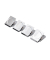 Magnet silber, Metall 3,5 x 3,0 cm