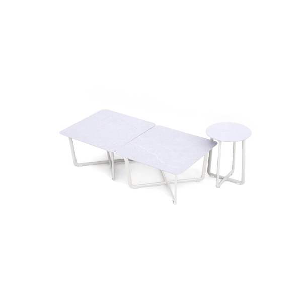 8719979476229 - Beistelltisch Fellow  quadratische Tische 60x345x60cm runder Tisch 35x445x35cm (BxHxT) (BxT) quadratisch rund sand   s