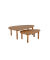 Beistelltisch Pebble, 32cm (H), Tisch 1: 120x39x80cm, Tisch 2:84x32x55cm (BxHxT) (BxT), halbrund, akazie / akazie