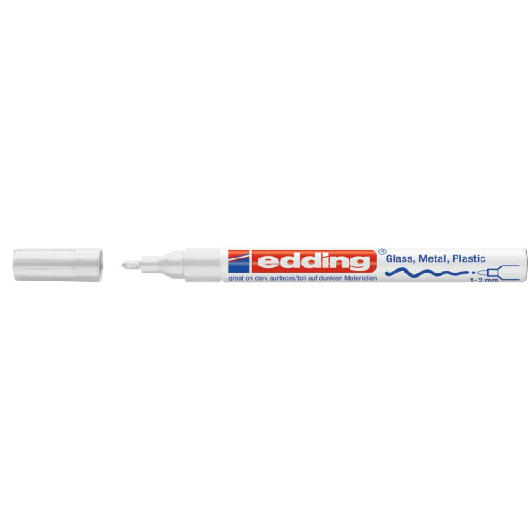 4004764953516 - Lackmarker 751 creative 751-9-049 Stift weiß 1-2mm Rundspitze 4004764953516 Edding