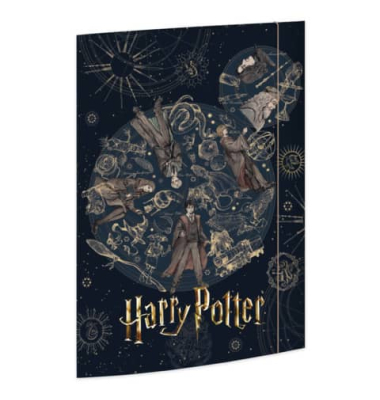 Gummizugmappe 45392, A3 bunt Karton 500g, mit 3 Einschlagklappen