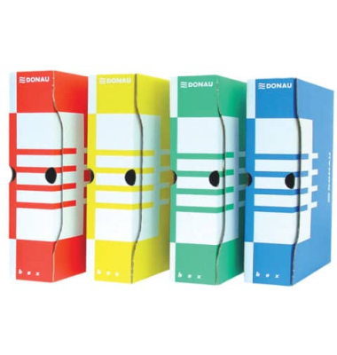 Archivbox 7660311PL-99, A4, farbig sortiert, Recyclingkarton