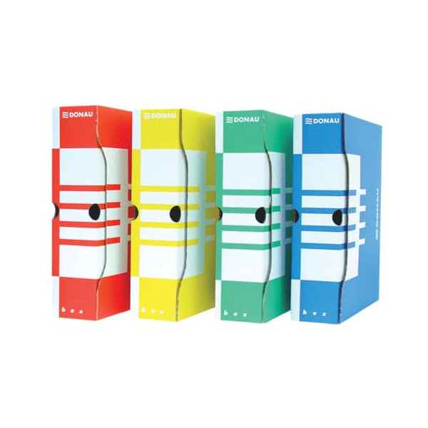 20 Stück Donau Archivbox 7660311PL-99, A4, farbig sortiert, Recyclingkarton 9003106721399 Donau