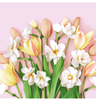 Motivserviette 33x33cm Fr&uuml;hjahr