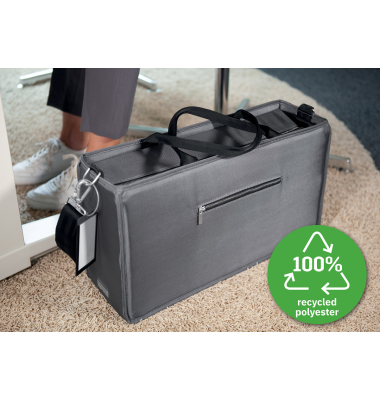 Desk Sharing Bag Premium L - 100% recyceltes PET - dunkelgrau - 50 x 28 cm