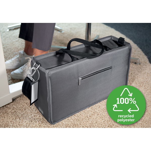 4004360776892 - Desk Sharing Bag Premium L - 100% recyceltes PET - dunkelgrau - 50 x 28 cm 4004360776892 Sigel