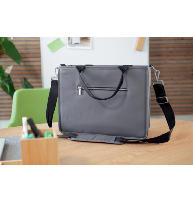 Desk Sharing Bag Premium M - 100% recyceltes PET - dunkelgrau - 36 x 28 cm