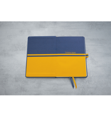 Notizbuch LS105, Linescape, blau&nbsp;, A5, liniert, 80g, 88 Blatt / 176 Seiten