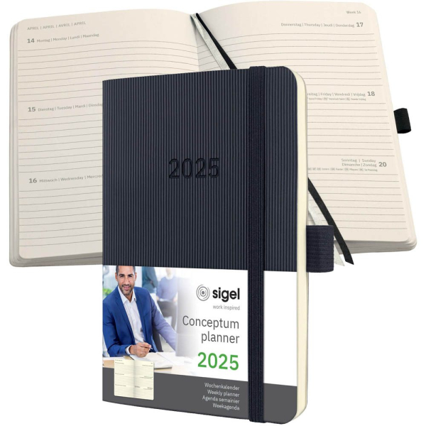 4004360780073 - Taschenkalender C2523 Conceptum schwarz 1 Woche 2 Seiten (A6) 2025 4004360780073 Sigel 4004360780073 - Taschenkalender C2523 Conceptum schwarz 1 Woche 2 Seiten (A6) 2025 4004360780073 Sigel