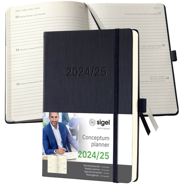 4004360780882 - Buchkalender C2501 Conceptum schwarz 1 Woche 2 Seiten (A5) Juli 2024 - Dezember 2025 4004360780882 Sigel 4004360780882 - Buchkalender C2501 Conceptum schwarz 1 Woche 2 Seiten (A5) Juli 2024 - Dezember 2025 4004360780882 Sigel