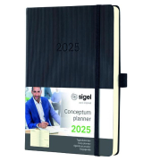Taschenkalender C2510, Conceptum, schwarz, 1 Tag / 1 Seite, Sa./So. / einer Seite,  (148x213mm), 2025
