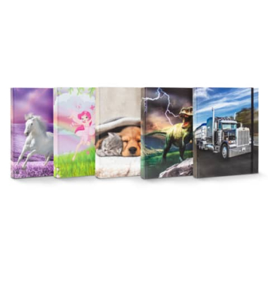 Heftbox Motivserie 2056342-99, A4 farbig sortiert, 4cm F&uuml;llh&ouml;he, Karton papierkaschiert