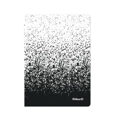 Notizbuch 300002306, schwarz, A5, kariert, 70g, 80 Blatt / 160 Seiten