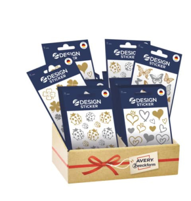 Sticker Gold & Silber sortiert