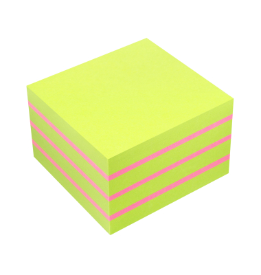 Haftnotizen 5795, 75x75mm, brilliantgrün/brilliantpink, quadratisch