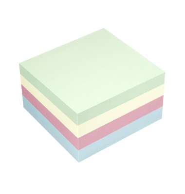 Haftnotizen 5793, 75x75mm, pastellgrün/pastellgelb/pastellblau/pastellrosa, quadratisch