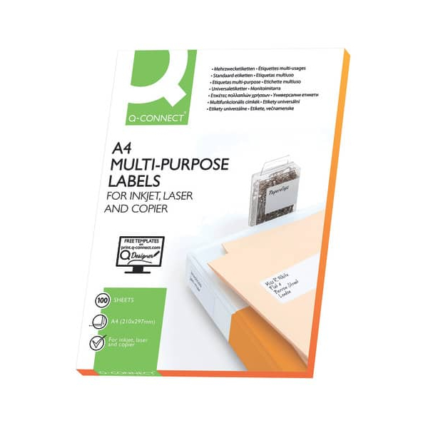 5705831005747 - Etiketten KF00574 weiß 525x297mm (BxH) 5705831005747 Q-CONNECT KF00574 4000 Stück